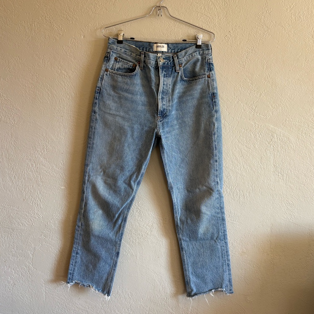 Agolde Riley High-Rise Straight Leg Jeans